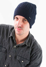 Load image into Gallery viewer, หมวกไหมพรมถักลายเปีย บุขนด้านในสำหรับกันหนาว No.688 - Unisex Cable Knit Fleece Lining Knit Beanie Ski Hat
