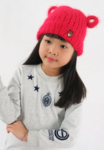 Load image into Gallery viewer, หมวกไหมพรม ทรงบินนี่แต่งหูแบบหนา บุขนด้านใน สำหรับเด็ก - Kids Bear Ears Crochet Eyelash Fur Fleece Lined Knit Hat
