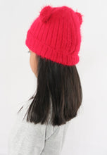 Load image into Gallery viewer, หมวกไหมพรม ทรงบินนี่แต่งหูแบบหนา บุขนด้านใน สำหรับเด็ก - Kids Bear Ears Crochet Eyelash Fur Fleece Lined Knit Hat