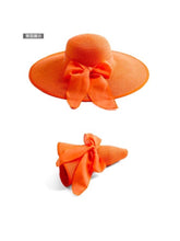 Load image into Gallery viewer, หมวกสานปีกกว้างชายทะเลสไตล์คลาสสิค - Classic Style large brimmed Sandy beach Straw hat