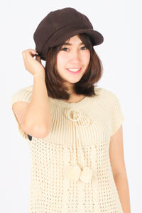 หมวกแฟชั่นทรง Cabbie - Cotton Newsboy Gatsby Apple Cabbie Cap