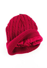 Load image into Gallery viewer, หมวกไหมพรมถักลายเปีย บุขนด้านในสำหรับกันหนาว No.688 - Unisex Cable Knit Fleece Lining Knit Beanie Ski Hat