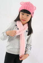 Load image into Gallery viewer, หมวกไหมพรม ทรงบินนี่แต่งหูแบบหนา บุขนด้านใน สำหรับเด็ก - Kids Bear Ears Crochet Eyelash Fur Fleece Lined Knit Hat