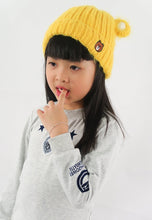 Load image into Gallery viewer, หมวกไหมพรม ทรงบินนี่แต่งหูแบบหนา บุขนด้านใน สำหรับเด็ก - Kids Bear Ears Crochet Eyelash Fur Fleece Lined Knit Hat