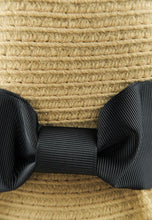Load image into Gallery viewer, หมวกสานปีกสั้น - Cloche Hat With Satin Bow