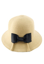 Load image into Gallery viewer, หมวกสานปีกสั้น - Cloche Hat With Satin Bow
