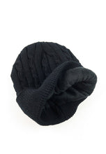Load image into Gallery viewer, หมวกไหมพรมถักลายเปีย บุขนด้านในสำหรับกันหนาว No.688 - Unisex Cable Knit Fleece Lining Knit Beanie Ski Hat