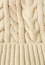 Load image into Gallery viewer, หมวกไหมพรมทรงบีนนี่แต่งปอม - Fleece Lined Cable Knitted Pom Pom Beanie Hat