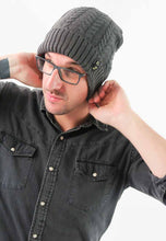 Load image into Gallery viewer, หมวกไหมพรมถักลายเปีย บุขนด้านใน H012- Unisex Cable Knit Fleece Lining Knit Beanie Ski Hat