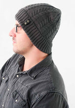 Load image into Gallery viewer, หมวกไหมพรมถักลายเปีย บุขนด้านใน H012- Unisex Cable Knit Fleece Lining Knit Beanie Ski Hat