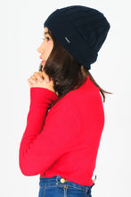 Load image into Gallery viewer, หมวกไหมพรมถักลายเปีย บุขนด้านในสำหรับกันหนาว No.688 - Unisex Cable Knit Fleece Lining Knit Beanie Ski Hat