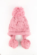 Load image into Gallery viewer, หมวกไหมพรมแต่งลูกตุ้ม บุขนหนาด้านใน - Winter Fleece Lining Beanie Hat with Pom