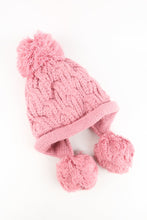 Load image into Gallery viewer, หมวกไหมพรมแต่งลูกตุ้ม บุขนหนาด้านใน - Winter Fleece Lining Beanie Hat with Pom
