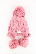 Load image into Gallery viewer, หมวกไหมพรมแต่งลูกตุ้ม บุขนหนาด้านใน - Winter Fleece Lining Beanie Hat with Pom