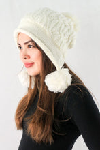Load image into Gallery viewer, หมวกไหมพรมแต่งลูกตุ้ม บุขนหนาด้านใน - Winter Fleece Lining Beanie Hat with Pom