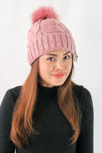 Load image into Gallery viewer, หมวกไหมพรมแต่งปอม บุขนหนาด้านใน - Winter Fleece Lining Beanie Hat with Pom