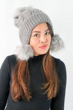 Load image into Gallery viewer, หมวกไหมพรมแต่งปอม บุขนหนาด้านใน - Winter Fleece Lining Beanie Hat with Pom