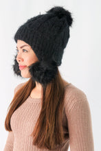 Load image into Gallery viewer, หมวกไหมพรมแต่งปอม บุขนหนาด้านใน - Winter Fleece Lining Beanie Hat with Pom
