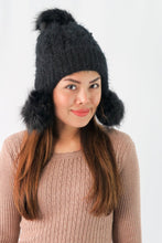 Load image into Gallery viewer, หมวกไหมพรมแต่งปอม บุขนหนาด้านใน - Winter Fleece Lining Beanie Hat with Pom