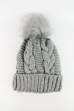 Load image into Gallery viewer, หมวกไหมพรมแต่งปอม บุขนหนาด้านใน - Winter Fleece Lining Beanie Hat with Pom