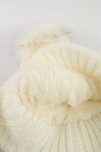 Load image into Gallery viewer, หมวกไหมพรมแต่งปอม บุขนหนาด้านใน - Winter Fleece Lining Beanie Hat with Pom