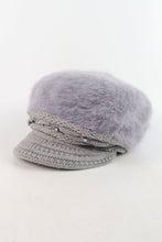 Load image into Gallery viewer, หมวกไหมพรมถักขนกระต่าย บุขนด้านใน  - Fleece Lining Winter Rabbit Hair Kintted Cap with Visor