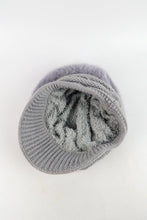 Load image into Gallery viewer, หมวกไหมพรมถักขนกระต่าย บุขนด้านใน  - Fleece Lining Winter Rabbit Hair Kintted Cap with Visor