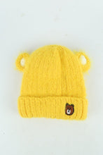 Load image into Gallery viewer, หมวกไหมพรม ทรงบินนี่แต่งหูแบบหนา บุขนด้านใน สำหรับเด็ก - Kids Bear Ears Crochet Eyelash Fur Fleece Lined Knit Hat