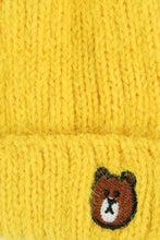 Load image into Gallery viewer, หมวกไหมพรม ทรงบินนี่แต่งหูแบบหนา บุขนด้านใน สำหรับเด็ก - Kids Bear Ears Crochet Eyelash Fur Fleece Lined Knit Hat