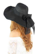 Load image into Gallery viewer, หมวกสานปีกกว้างชายทะเลสไตล์คลาสสิค - Classic Style large brimmed Sandy beach Straw hat