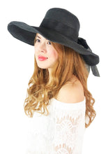 Load image into Gallery viewer, หมวกสานปีกกว้างชายทะเลสไตล์คลาสสิค - Classic Style large brimmed Sandy beach Straw hat