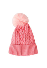 Load image into Gallery viewer, หมวกไหมพรมทรงบีนนี่แต่งปอม - Fleece Lined Cable Knitted Pom Pom Beanie Hat