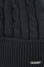 Load image into Gallery viewer, หมวกไหมพรมถักลายเปีย บุขนด้านในสำหรับกันหนาว No.688 - Unisex Cable Knit Fleece Lining Knit Beanie Ski Hat