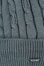 Load image into Gallery viewer, หมวกไหมพรมถักลายเปีย บุขนด้านในสำหรับกันหนาว No.688 - Unisex Cable Knit Fleece Lining Knit Beanie Ski Hat