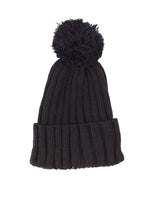 Load image into Gallery viewer, หมวกไหมพรมทรงบีนนี่แต่งปอม - Winter Black Pom Pom Knit Beanie Hats