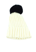 Load image into Gallery viewer, หมวกไหมพรมทรงบีนนี่แต่งปอม - Winter Black Pom Pom Knit Beanie Hats