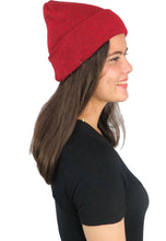 Load image into Gallery viewer, หมวกไหมพรมทรงบีนนี่ H005 - Unisex Solid Thick Wool Ribbed Beanie Hat