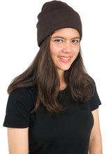 Load image into Gallery viewer, หมวกไหมพรมทรงบีนนี่ H005 - Unisex Solid Thick Wool Ribbed Beanie Hat